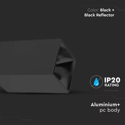 GU 10 Fitting Square Black + Black