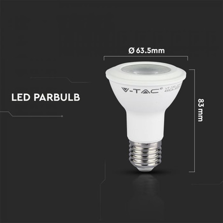 LED Bulb - SAMSUNG CHIP 7W E27 PAR20  Plastic 4000K
