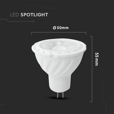 LED Крушка MR16 6.5W 6400K 38° SAMSUNG ЧИП SKU 209 V-TAC