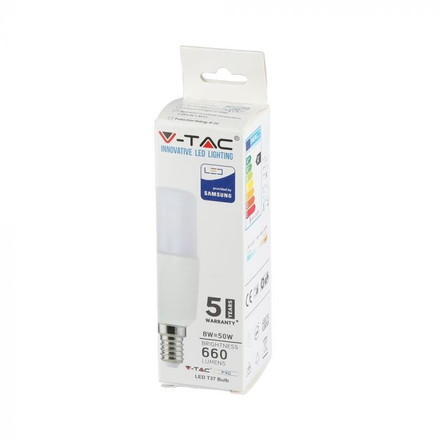 LED Bulb - SAMSUNG CHIP 8W  E14 T37 Plastic 3000K