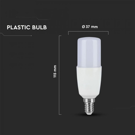 LED Bulb - SAMSUNG CHIP 8W  E14 T37 Plastic 3000K