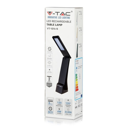 SKU 8500 4W LED Настолна Лампа Черна Презаредима с марка V-TAC