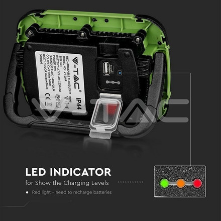 20W LED Floodlight Rechargeable SAMSUNG CHIP IP44 6400