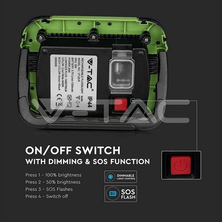 20W LED Floodlight Rechargeable SAMSUNG CHIP IP44 6400