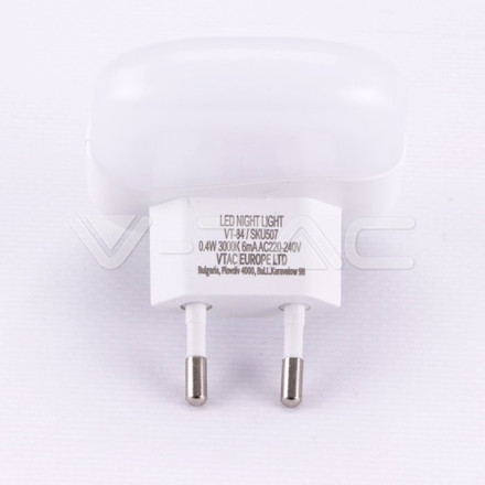 SKU 507 LED Нощна Лампа За Контакт С USB Квадрат 3000K с марка V-TAC