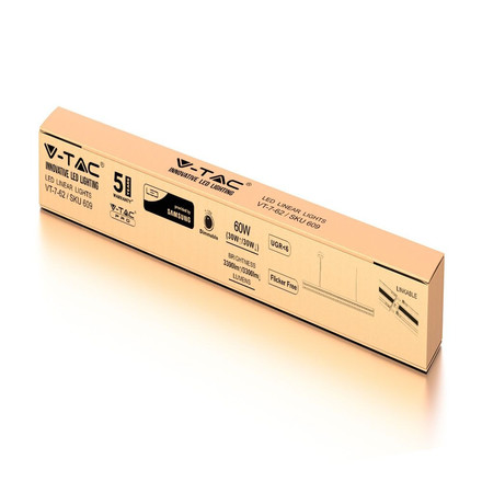 LED Linear Light SAMSUNG CHIP - 60W Hangign  Linkable Silver Body 4000K 1190x160x30mm