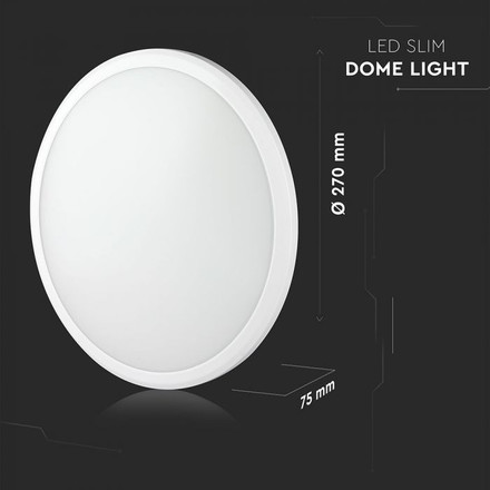 LED Dome Light - SAMSUNG CHIP 12W 120LM/W IP65 Sensor 6400K