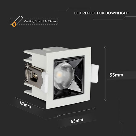 SKU 970 LED Луна SAMSUNG ЧИП - 4W Рефлектор UGR<19 12' 5700K с марка V-TAC