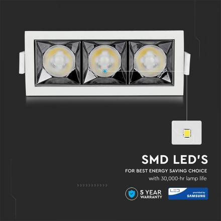 SKU 975 LED Луна SAMSUNG ЧИП - 12W Рефлектор UGR<19 12' 2700K с марка V-TAC