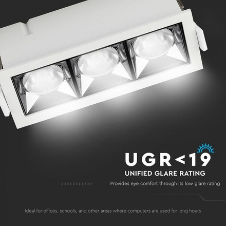 SKU 974 LED Луна SAMSUNG ЧИП - 12W Рефлектор UGR<19 12' 4000K с марка V-TAC