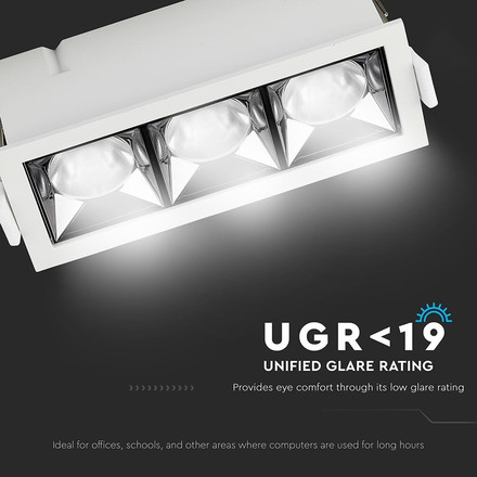 SKU 988 LED Луна SAMSUNG ЧИП - 12W Рефлектор UGR<19 36' 5700K с марка V-TAC