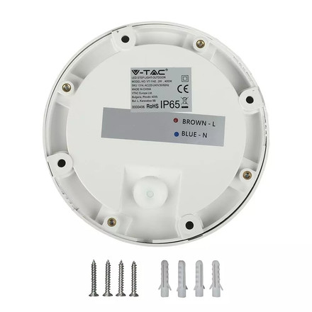 SKU 1318 2W LED Осветление За Стъпала Сиво Тяло Кръг 4000К с марка V-TAC