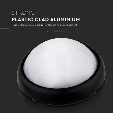 Плафон за таван 12W 3000К IP54 Черно Тяло SKU 1349 V-TAC