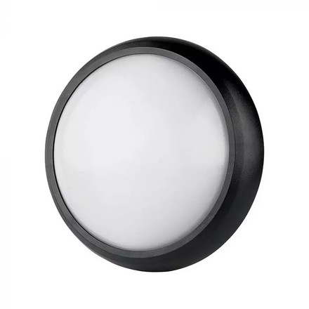 12W Dome Light Fitting Black Body Round 3000K IP65 