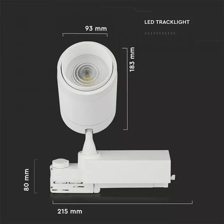 35W LED Track Light With Blue Tooth Control 3 in 1 White 