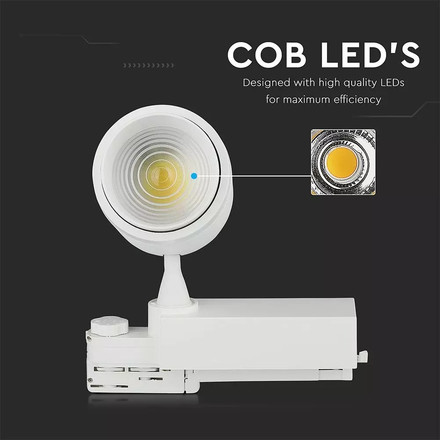 SKU 1458 35W Релсов Прожектор Бяло Тяло Blue Tooth 3 в 1 с марка V-TAC