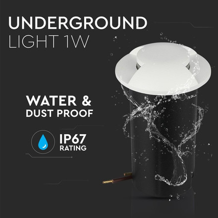 SKU 1471 1W LED Осветител За Стъпала Бял Четирипосочен 6500К с марка V-TAC