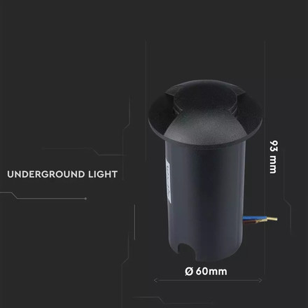 SKU 1468 1W LED Осветител За Стъпала Черен Двупосочен 6500К с марка V-TAC