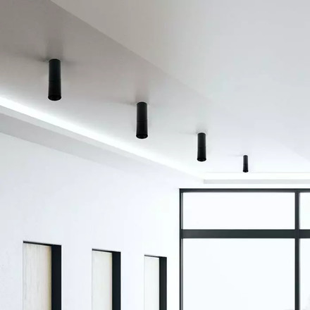 SKU 8947 GU10 Отливка Външен Монтаж Подвижна Черна H 197mm с марка V-TAC