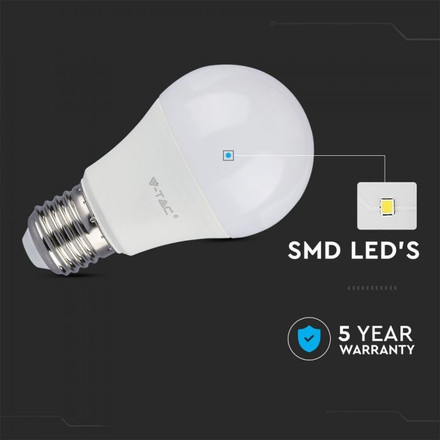LED Крушка Е27 12W 4000K SAMSUNG ЧИП A60 Димируема SKU 20184 V-TAC