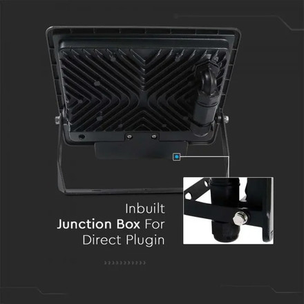 LED Прожектор с PIR сензор 50W 4000К SAMSUNG ЧИП Черно Тяло SKU 20266 V-TAC