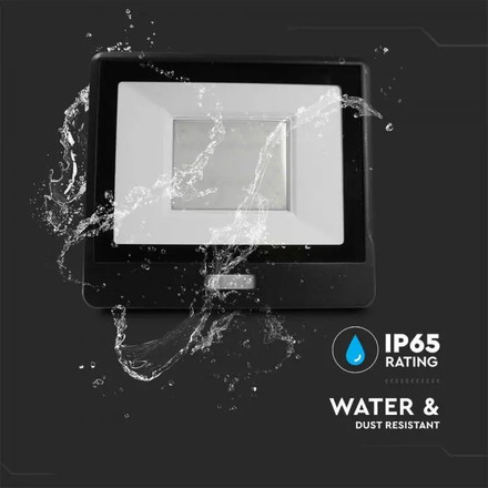 LED Прожектор с PIR сензор 50W 4000К SAMSUNG ЧИП Черно Тяло SKU 20266 V-TAC