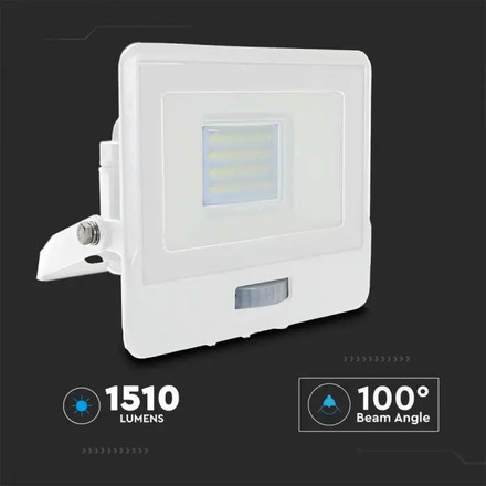 20W LED PIR Sensor Floodlight SAMSUNG CHIP White Body 4000K