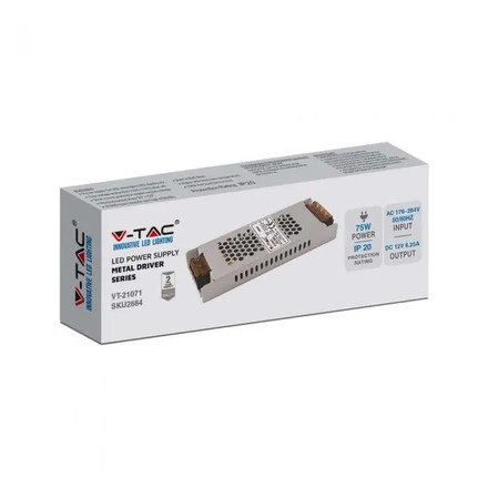 SKU 2684 LED Захранване 75W 12V 6.25A IP20 с марка V-TAC