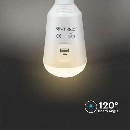LED Крушка соларна със сензор 7W 3 в 1 SKU 2857 V-TAC