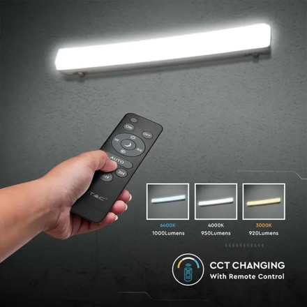 SKU 6500 LED Влагозащитено Тяло Солар 1200mm 18W 3в1 Дистанционно + Сензор с марка V-TAC