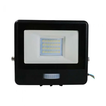 20W LED PIR Sensor Floodlight SAMSUNG CHIP Black Body 6500K 1M Cable