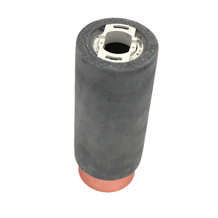 GU10 Fitting Gypsum Metal With Grey Concrete Matt Rose Gold Bottom 