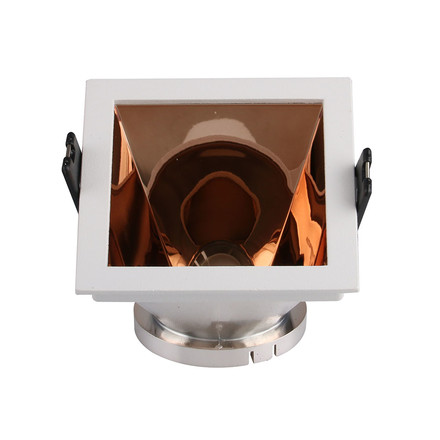 SKU 3168 GU10 Отливка Квадрат Бяло+Хром VT-875 с марка V-TAC