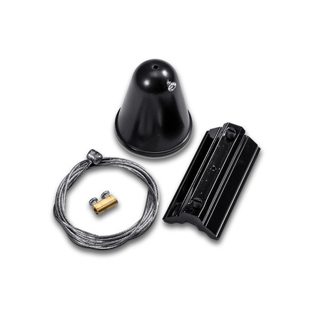 Hanging Track Light Kit 1M/4Line Black 