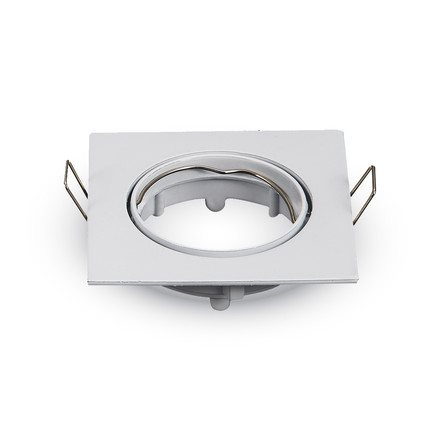 GU10 Fitting Square Movable White 