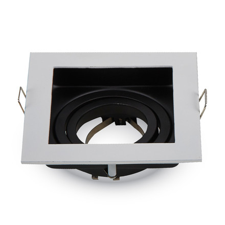 GU10 Fitting Square Satin Nickel 