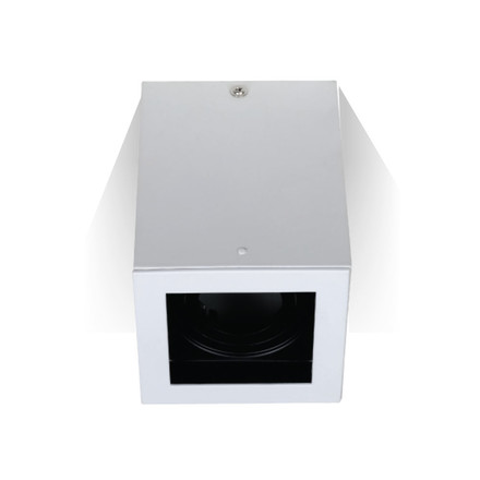 GU10 Fitting Surface Square White 