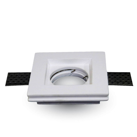 SKU 3651 GU10 Гипсова Отливка Квадрат 100х100 Бял с марка V-TAC