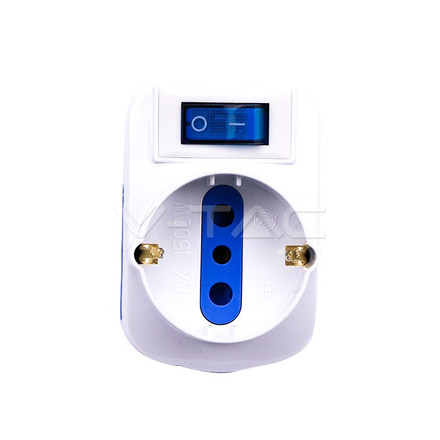 Adapttatore Spina 16A 2 Prese 2P+T 10/16A Bipasso + 1 Presa/Schuko Con Interruttore 