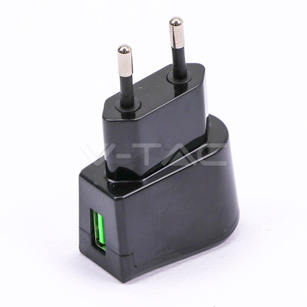 USB Travel Adaptor With Double Blister Package Black