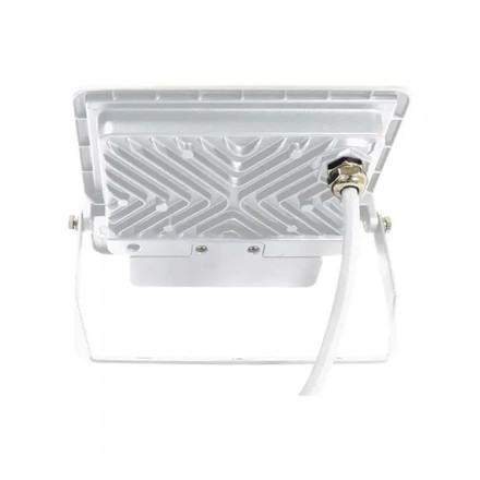 50W LED PIR Sensor Floodlight SAMSUNG CHIP White Body 6500K 1M Cable