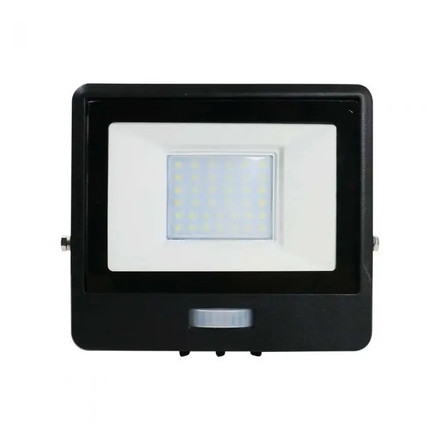 30W LED PIR Sensor Floodlight SAMSUNG CHIP Black Body 3000K 1M Cable