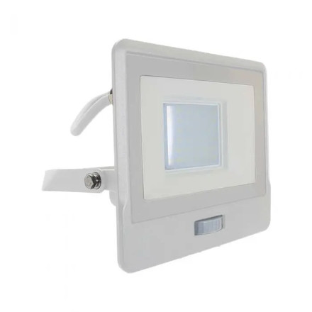 30W LED PIR Sensor Floodlight SAMSUNG CHIP White Body 4000K 1M Cable