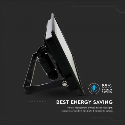 LED Прожектор 50W 3000К SAMSUNG ЧИП Черно Тяло SKU 20313 V-TAC