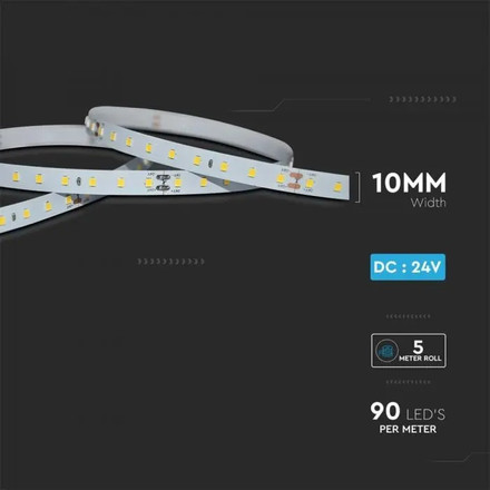 SKU 2697 LED Лента - 90 LEDS/M 24V IP20 4000K 120° 4W/M 200LM/W с марка V-TAC