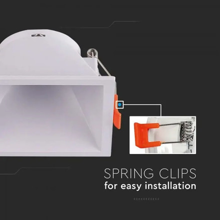 GU10 Fitting Square White