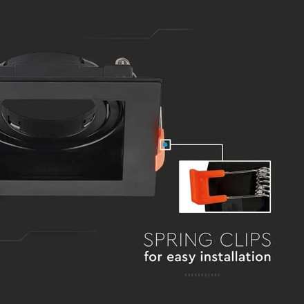 SKU 6657 GU10 Корпус Квадрат Черен с марка V-TAC