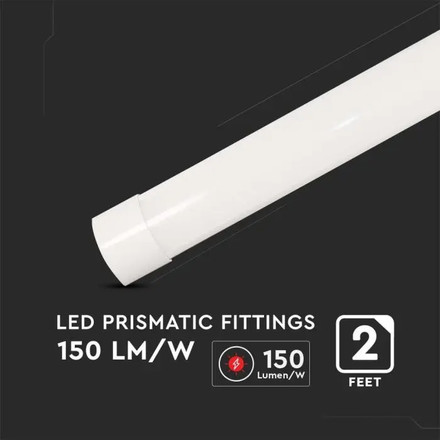 SKU 20361 15W LED Линейно Тяло SAMSUNG ЧИП 60cм Пластик Бърза Връзка + Кабел 6500K 150LM/WATT с марка V-TAC