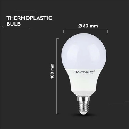 LED Крушка E14 8.5W 4000K SAMSUNG ЧИП SKU 21115 V-TAC