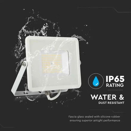 LED Прожектор 50W 4000К SAMSUNG ЧИП Бяло Тяло SKU 21762 V-TAC